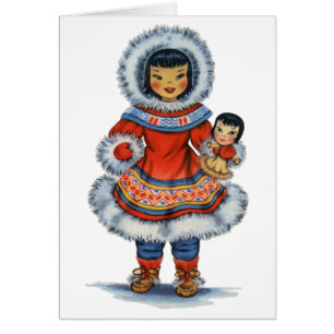 Vintage Eskimo traditional dress