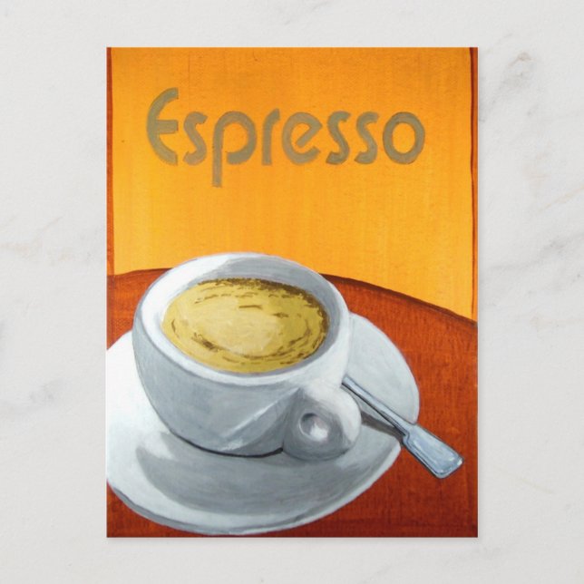 Vintage Espresso Coffee Postcard (Front)