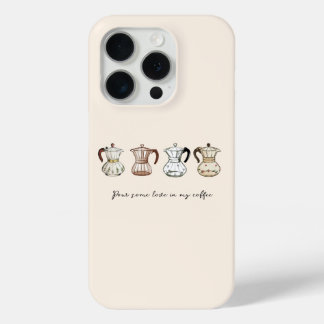 Vintage espresso coffee pot iPhone 15 pro case