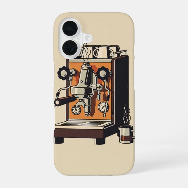 Vintage Espresso Machine iPhone Case (Back)
