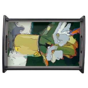 Vintage Espresso Serving Tray