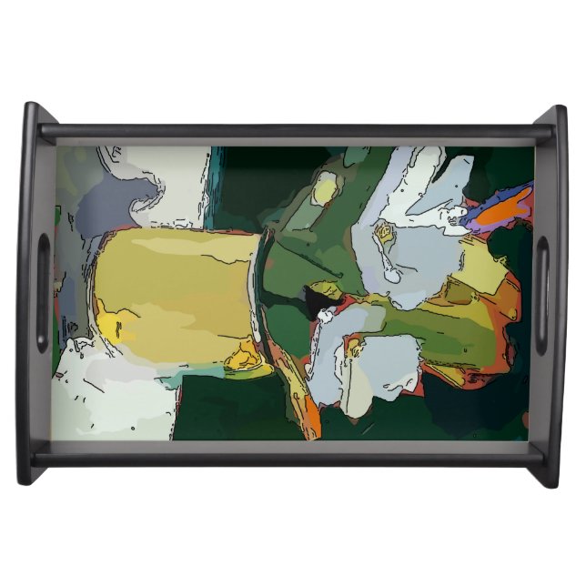 Vintage Espresso Serving Tray (Front)