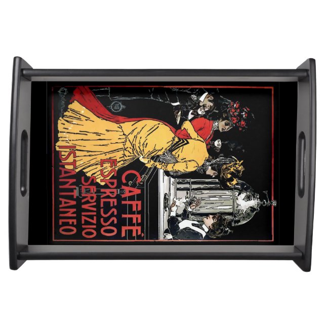 Vintage Espresso Serving Tray (Front)