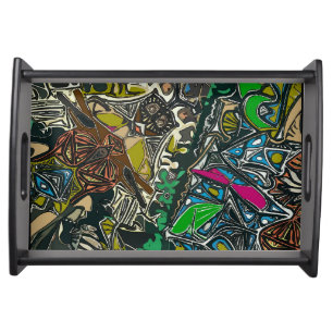 Vintage Espresso Serving Tray