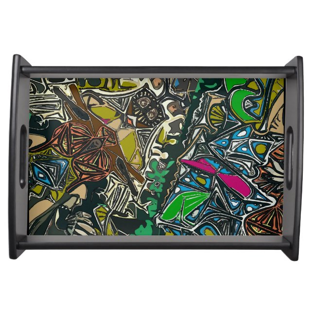 Vintage Espresso Serving Tray (Front)