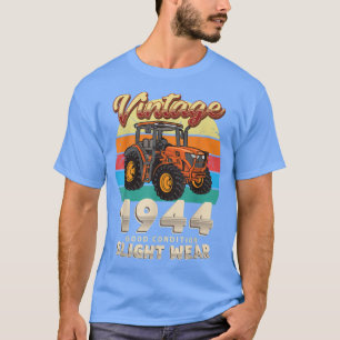 Vintage Est 1944 Farmer Tractor 78th Birthday 78 Y T-Shirt
