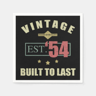 Vintage Est. 1954 70th Birthday Napkins