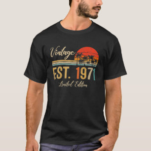 Vintage Est. 1971 Limited Edition 51St Birthday Gi T-Shirt