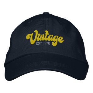 Vintage Established Personalized Year Embroidered Baseball Cap