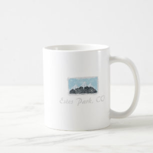 Vintage Estes Park Colorado Winter Skiing Fun Coffee Mug