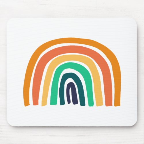 Vintage Esthetic Colorful Rainbow Mouse Pad