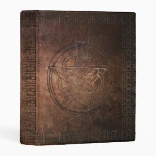 Vintage Etched Pentacle Pagan Wiccan Mini Binder
