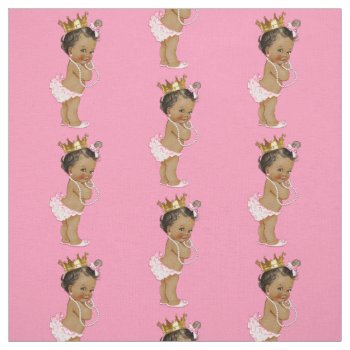 Vintage Ethnic Little Princess Fabric by GroovyGraphics at Zazzle