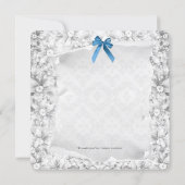 Vintage Ethnic Prince Blue and Gray Baby Shower Invitation (Back)