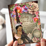 Vintage Ethnic Princess Paris Baby Shower Invitation at Zazzle
