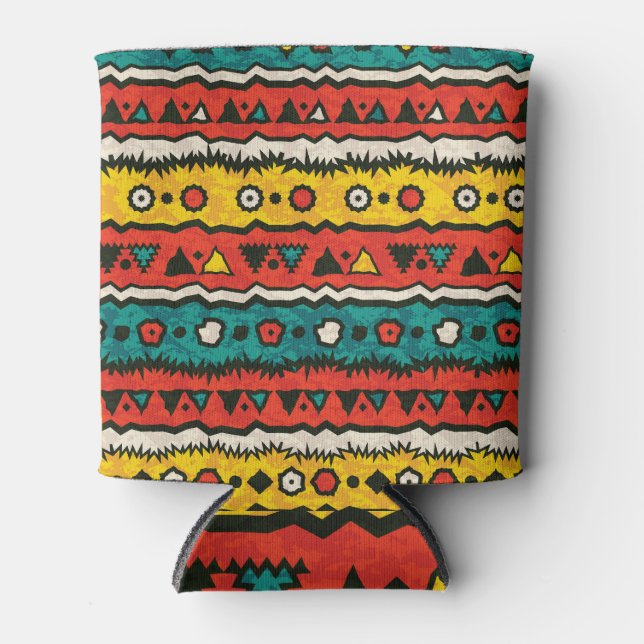 Vintage ethnic: seamless traditional design. can cooler (Front)