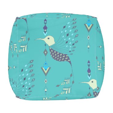Vintage ethnic tribal aztec bird outdoor pouf Vintage ethnic tribal aztec bird outdoor pouf