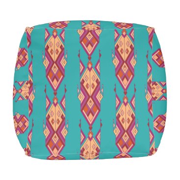 Vintage ethnic tribal aztec ornament outdoor pouf Vintage ethnic tribal aztec ornament outdoor pouf