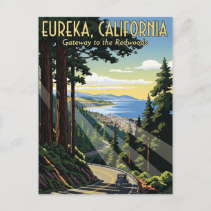 Vintage Eureka California Travel Postcard