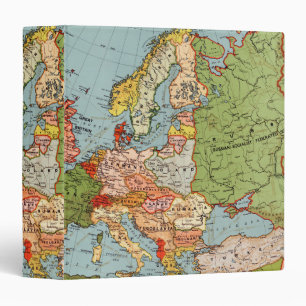Vintage Europe 20th Century Bacon's Standard Map 3 Ring Binder