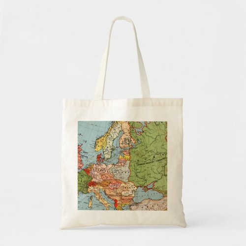 Vintage Europe 20th Century Bacons Standard Map Tote Bag