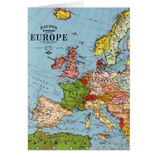 Vintage Europe 20th Century General Map
