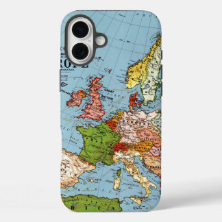 Vintage Europe 20th Century General Map iPhone 16 Plus Case