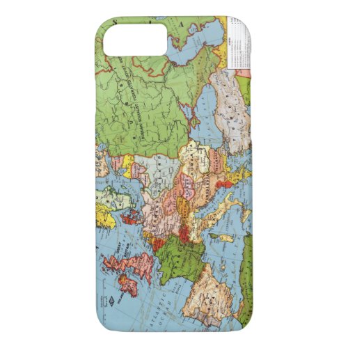 Vintage Europe 20th Century General Map iPhone 87 Case