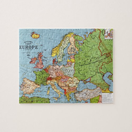 Vintage Europe 20th Century General Map Jigsaw Puzzle