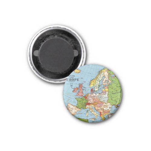 Vintage Europe 20th Century General Map Magnet