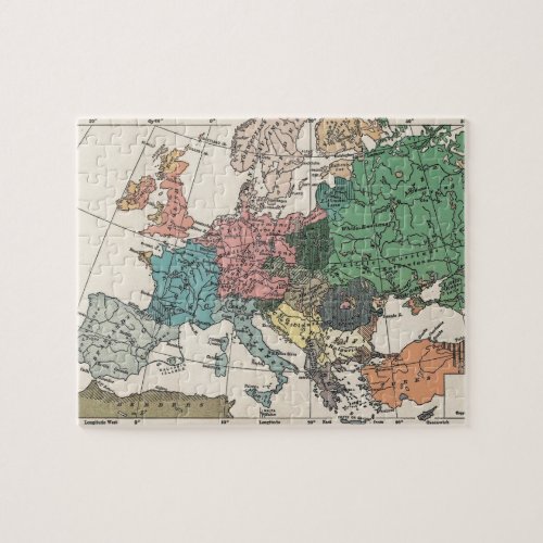 Vintage Europe Map Jigsaw Puzzle
