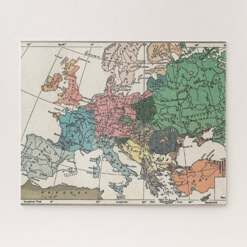 Vintage Europe Map Jigsaw Puzzle