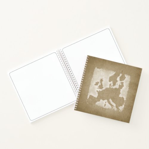 Vintage Europe Map Notebook