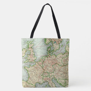 Vintage Europe Map Tote Bag
