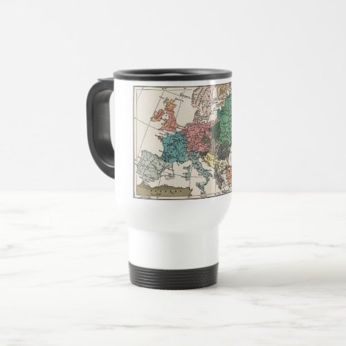 Vintage Europe Map Travel Mug