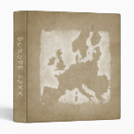 Vintage Europe Map Vacation Photo Album Year Binder