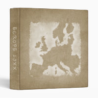 Vintage Europe Map Vacation Photo Album Year