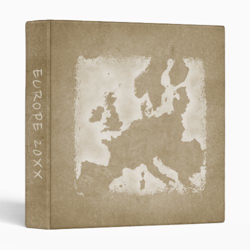 Vintage Europe Map Vacation Photo Album Year Binder