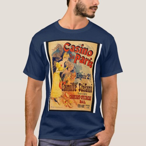 Vintage europe paris gambling T_Shirt