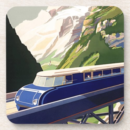 Vintage Europe Rail Travel Coaster