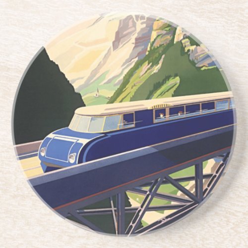 Vintage Europe Rail Travel Coaster