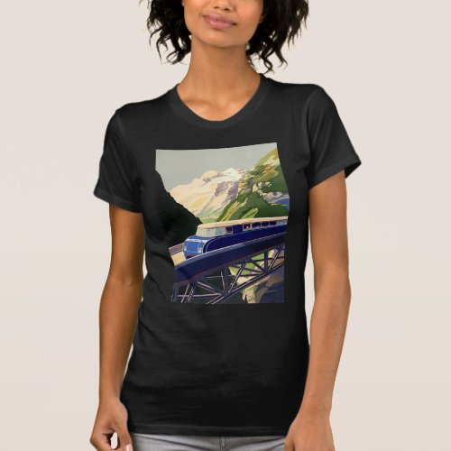 Vintage Europe Rail Travel T_Shirt
