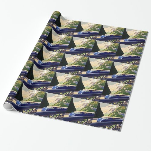 Vintage Europe Rail Travel Wrapping Paper