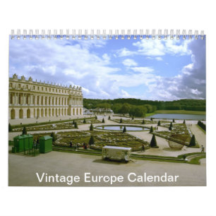 Vintage Europe scenery architecture Calendar