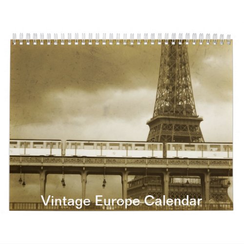 Vintage Europe scenery architecture Calendar