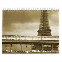 Vintage Europe scenery architecture Calendar 2015