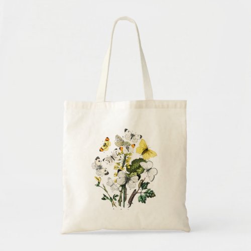 Vintage European Butterflies Tote Bag