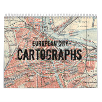 Vintage European City Cartographs Calendar