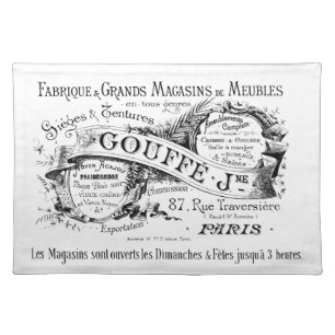 Vintage European Manufacturer Advertisement Cloth Placemat