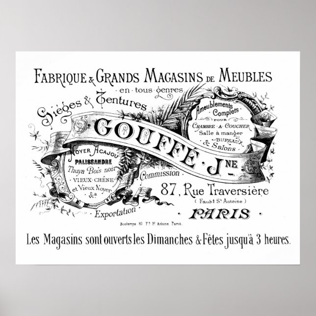 Vintage European Manufacturer Advertisement Poster (Front)